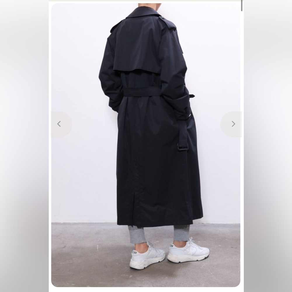 Nili Lotan Tanner Trench Coat- Dark Navy - Picture 3 of 11